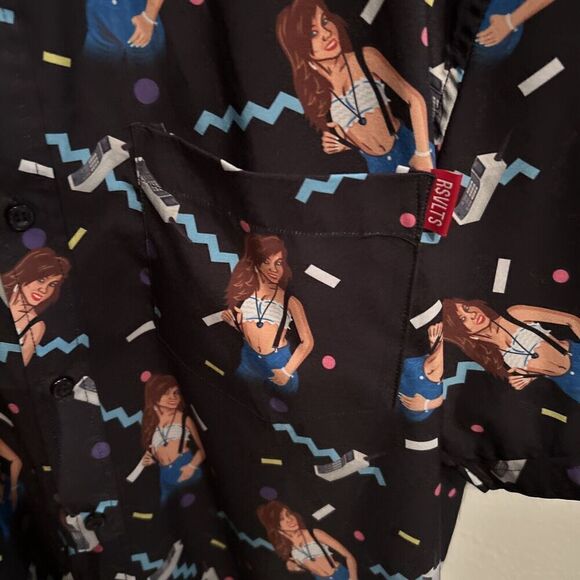 RSVLTS Shirt Mens XL Black Saved By The Bell Kelly Kapowski Short Sleeve - Picture 5 of 8